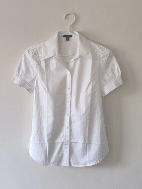 Jacob Classic White Button-Front Short Sleeve Shirt